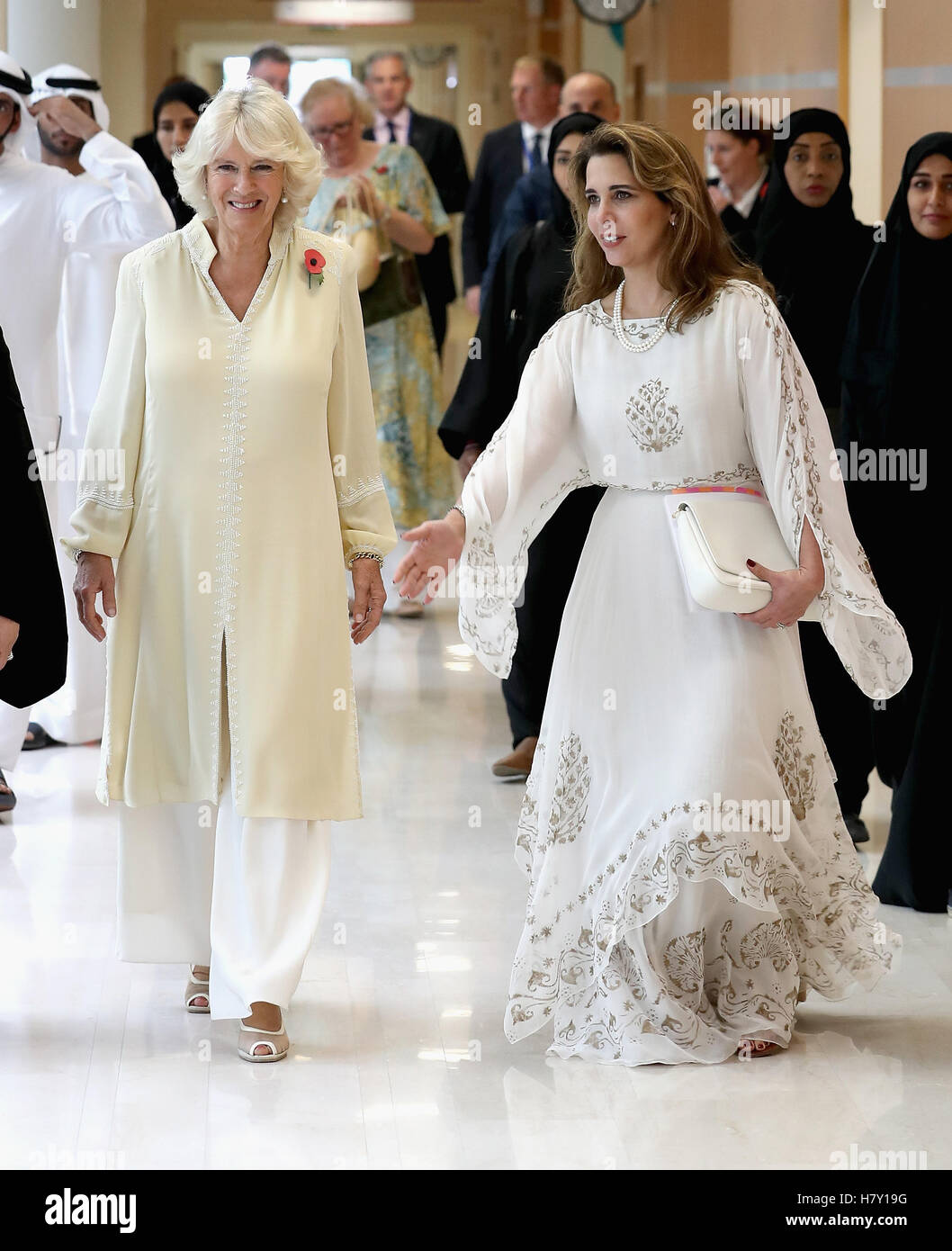 The Duchess Of Cornwall And Princess Haya Bint Al Hussein During A Visit To Al Jalila Children S Speciality Hospital In Dubai Stock Photo Alamy