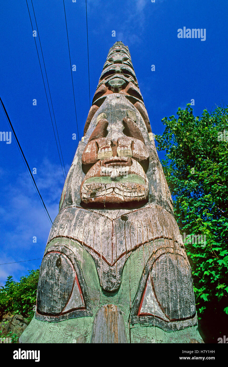 Totem pole, Prince Rupert, British Columbia, Canada Stock Photo