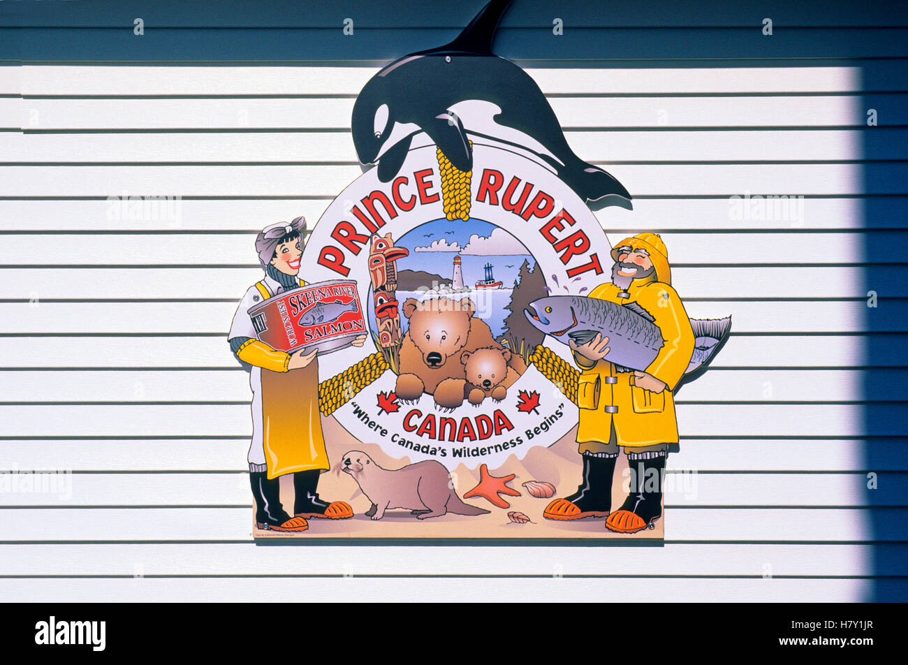 Sign in Prince Rupert, British Columbia, Canada Stock Photo
