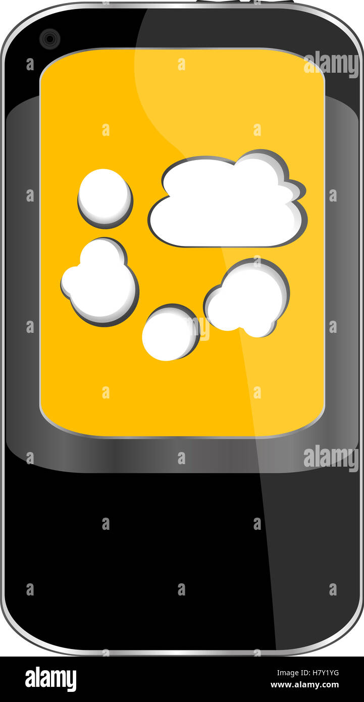 Smartphone with cloud computing symbol on a screen Stock Photo - Alamy