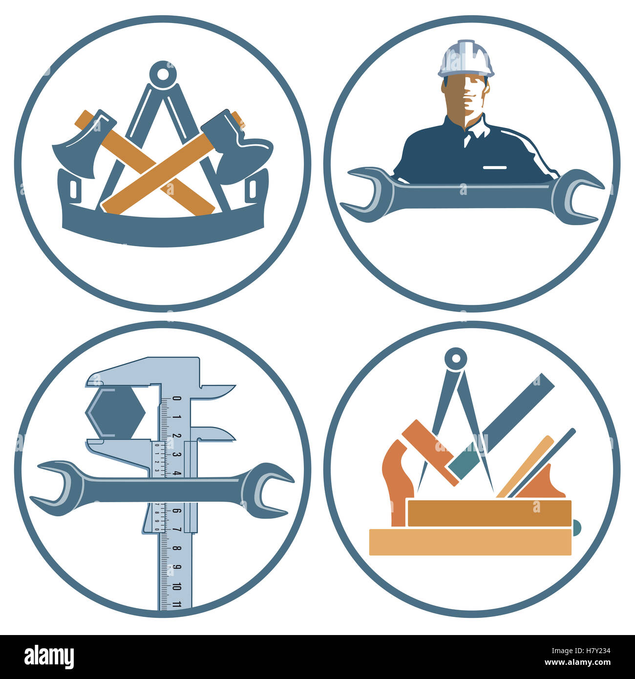 Craftsman, locksmith, carpenter, banner Stock Photo