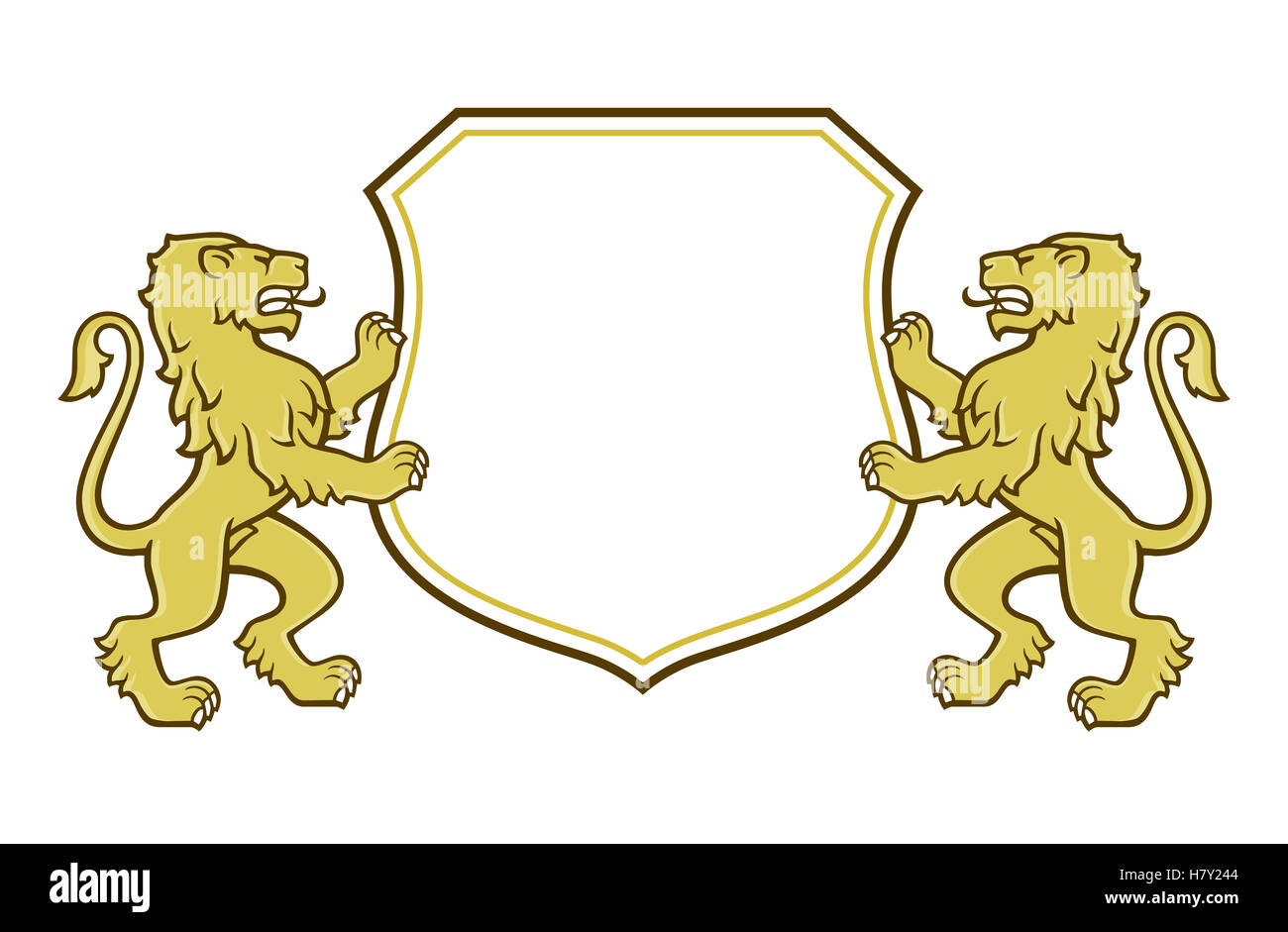Lion coat of arms logo Stock Photo Alamy