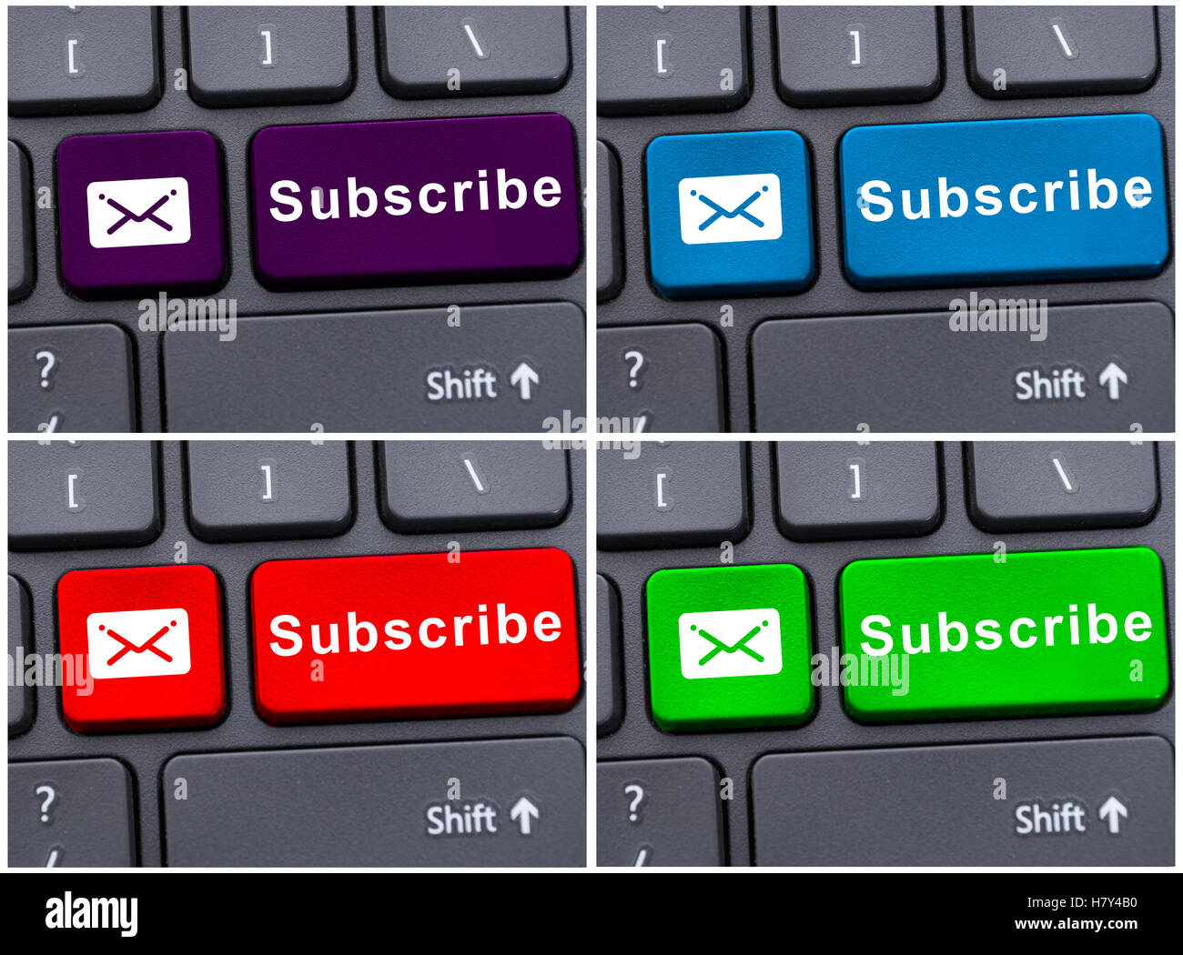 Subscriber Key Subscribe message on keyboard enter key as conceptual usage Stock Photo ...