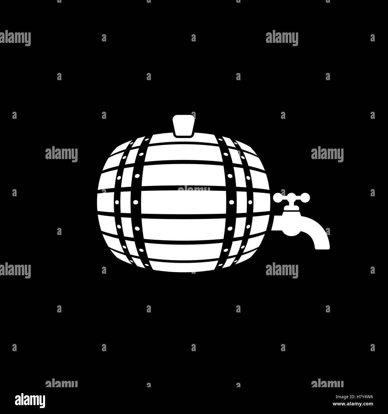 The Barrel icon. Cask and keg, beer, Barrel symbol. UI. Web. Logo. Sign