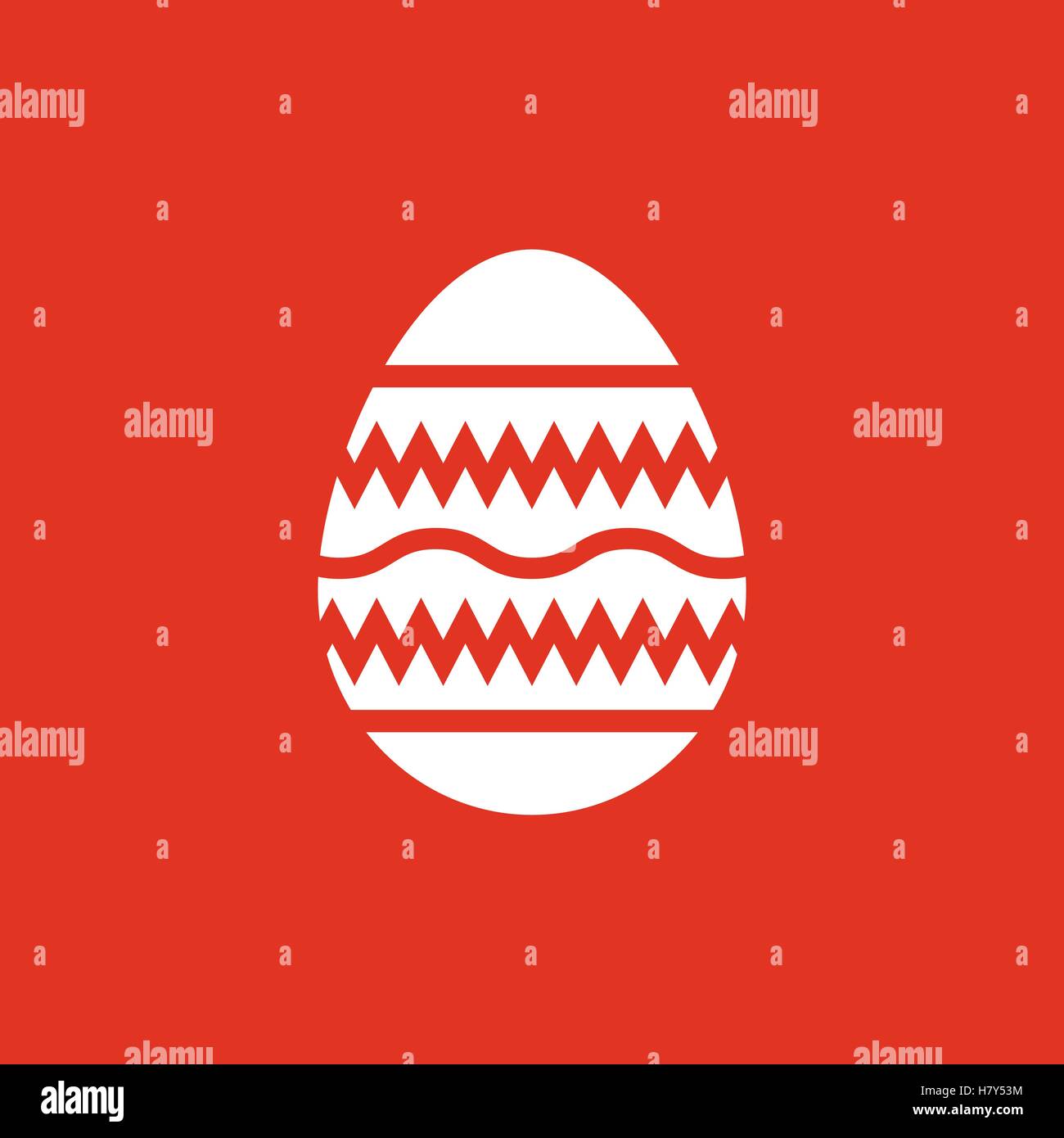 The Easter icon. Easter, egg symbol. UI. Web. Logo. Sign Flat design ...