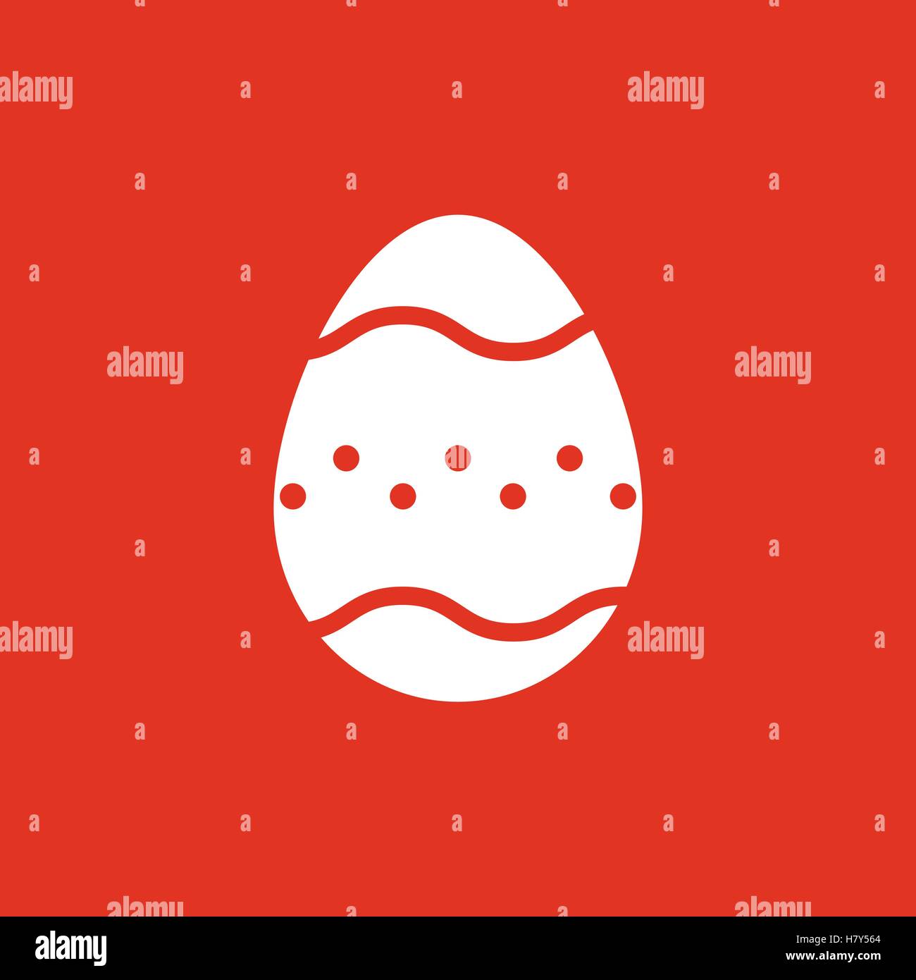 The Easter icon. Easter, egg symbol. UI. Web. Logo. Sign Flat design ...