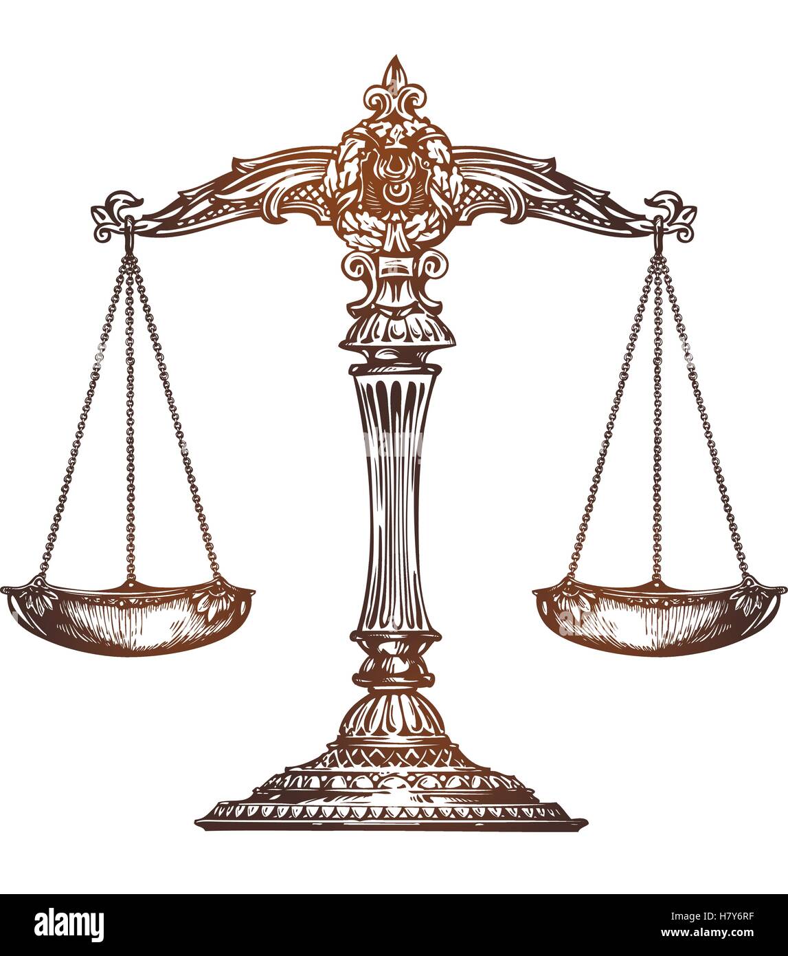 Modern Scales Of Justice Symbol