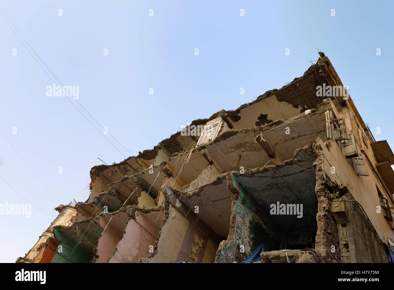 Demolished Building Stock Photo