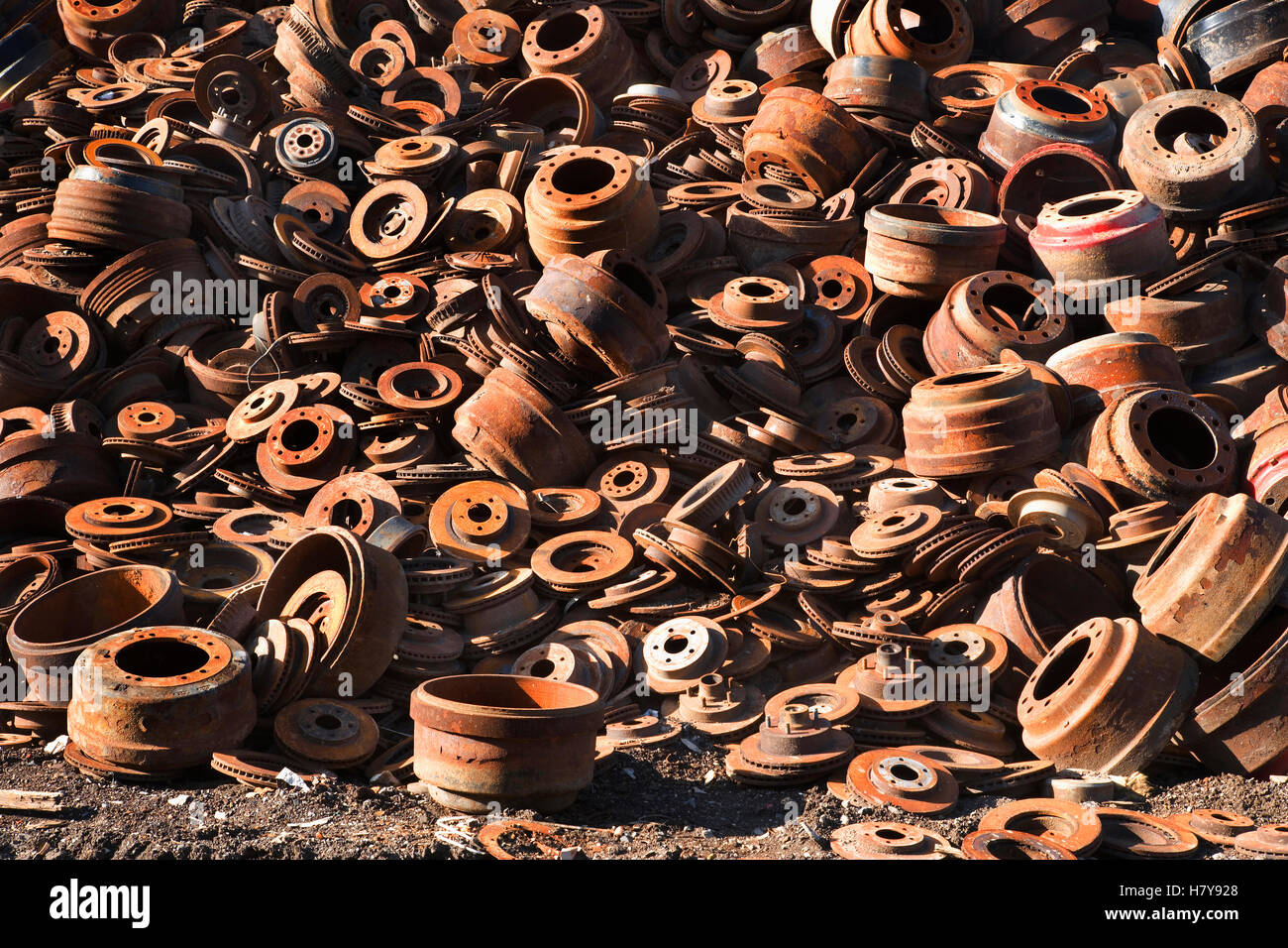 pile of rusted brake drums Stock Photo Alamy