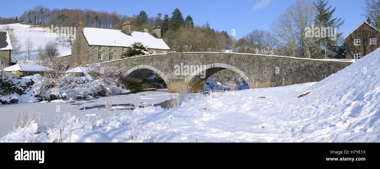Panorama, Ysbyty Ifan in winter Stock Photo