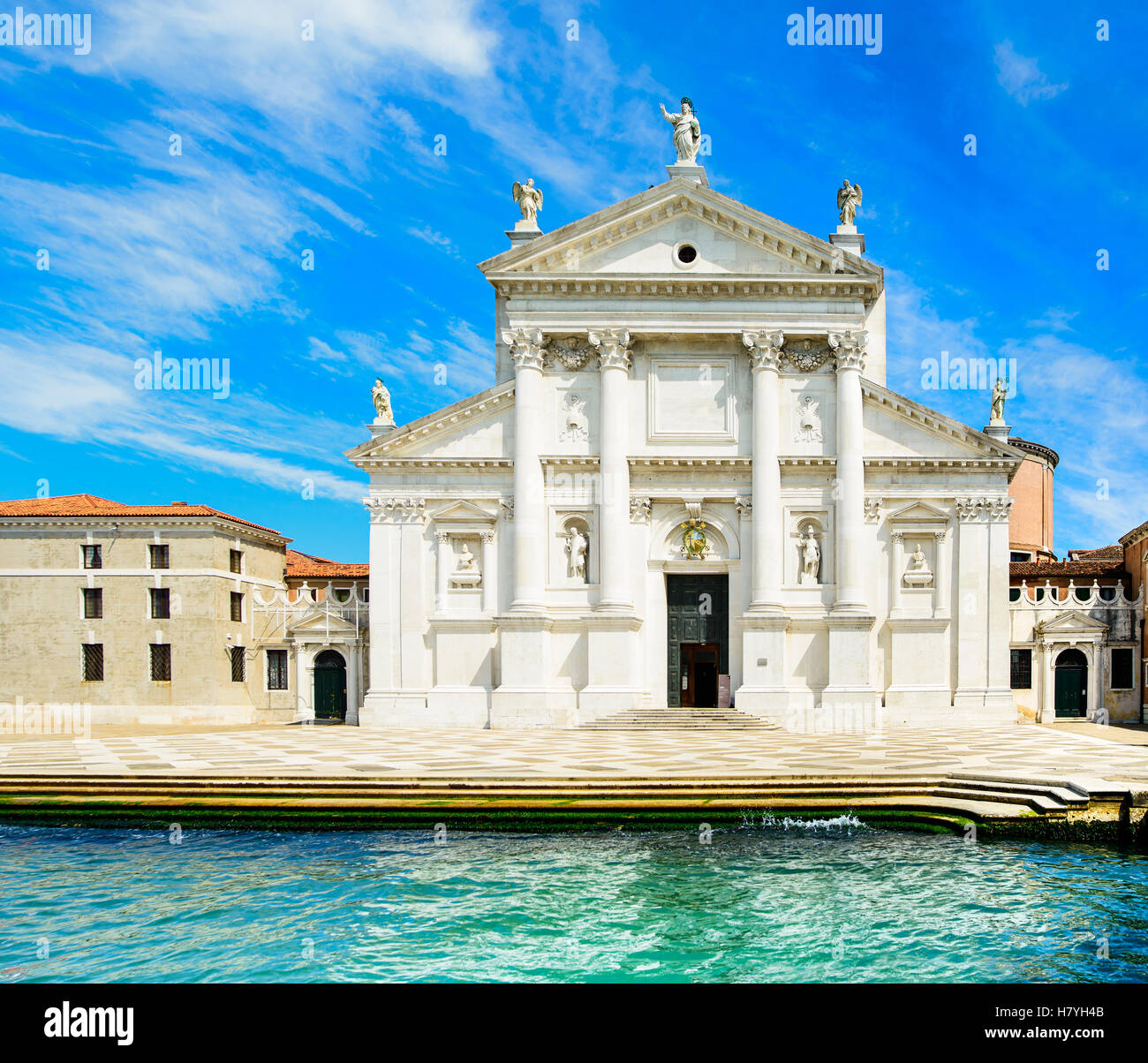 Venice, San Giorgio Church landmark, Giudecca island, Grand Canal, Italy, Europe. Stock Photo