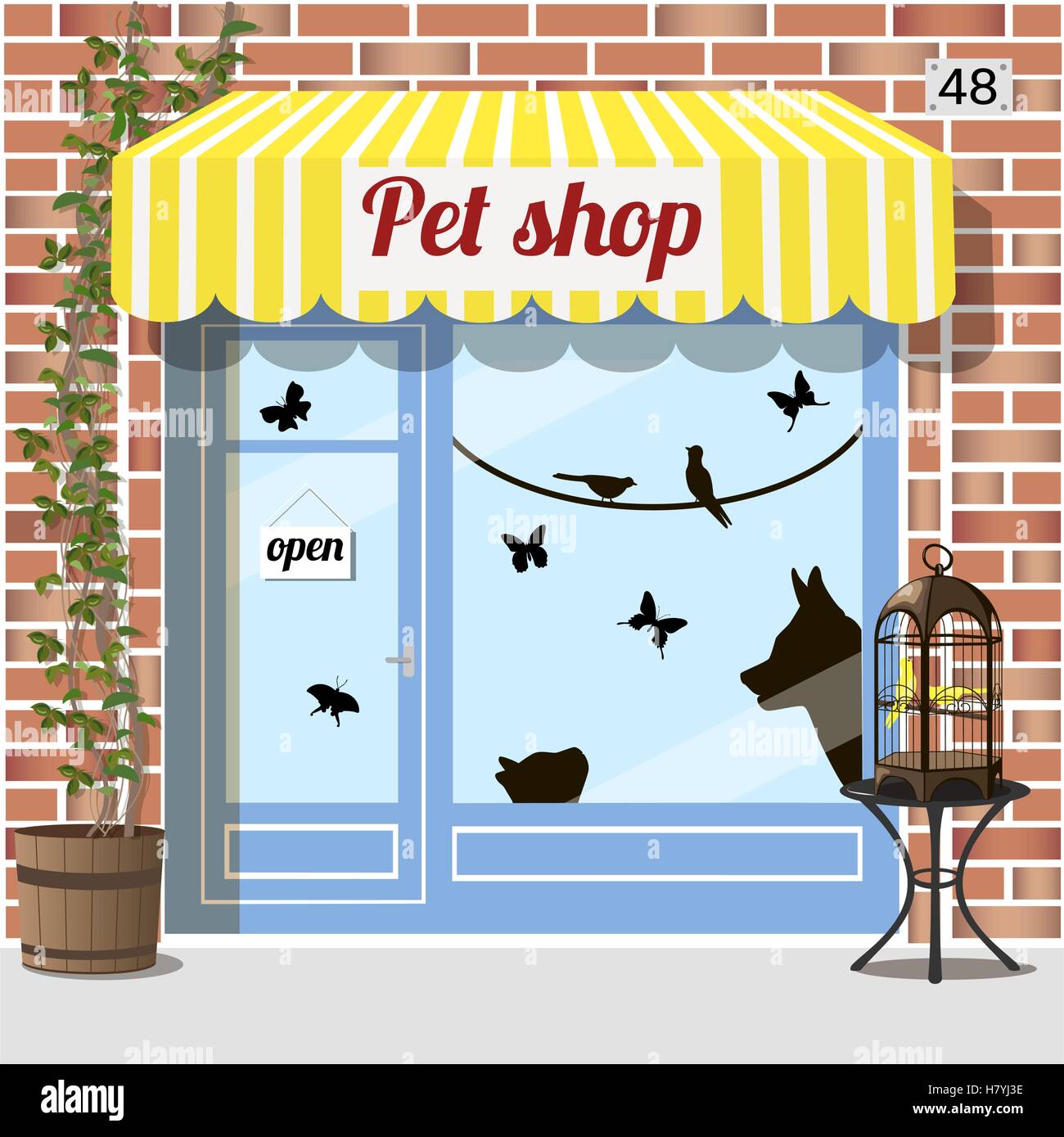 pet shop store Stock Vector