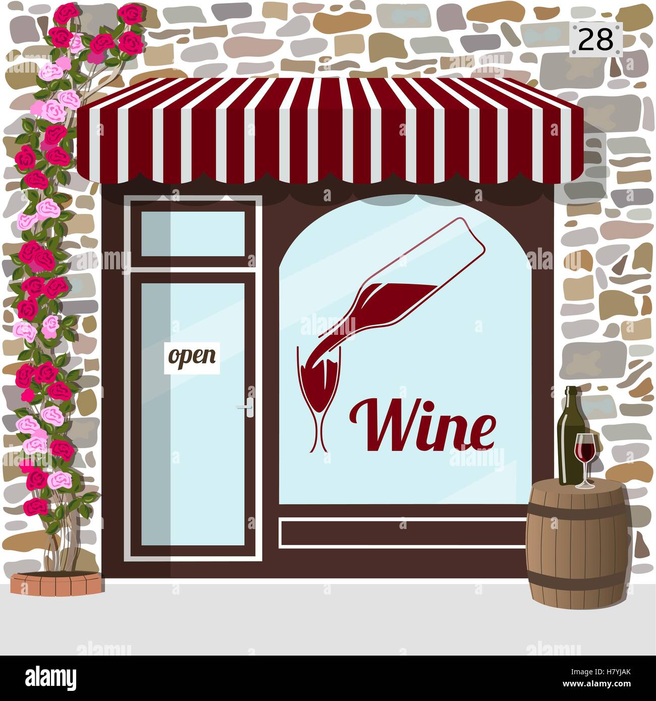 Wine barrel display Stock Vector Images Alamy