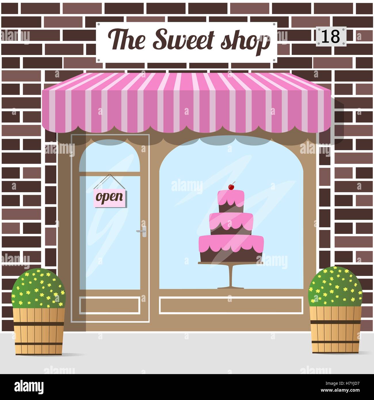 Sweet shop. Candy store, confectionery store. Stock Vector