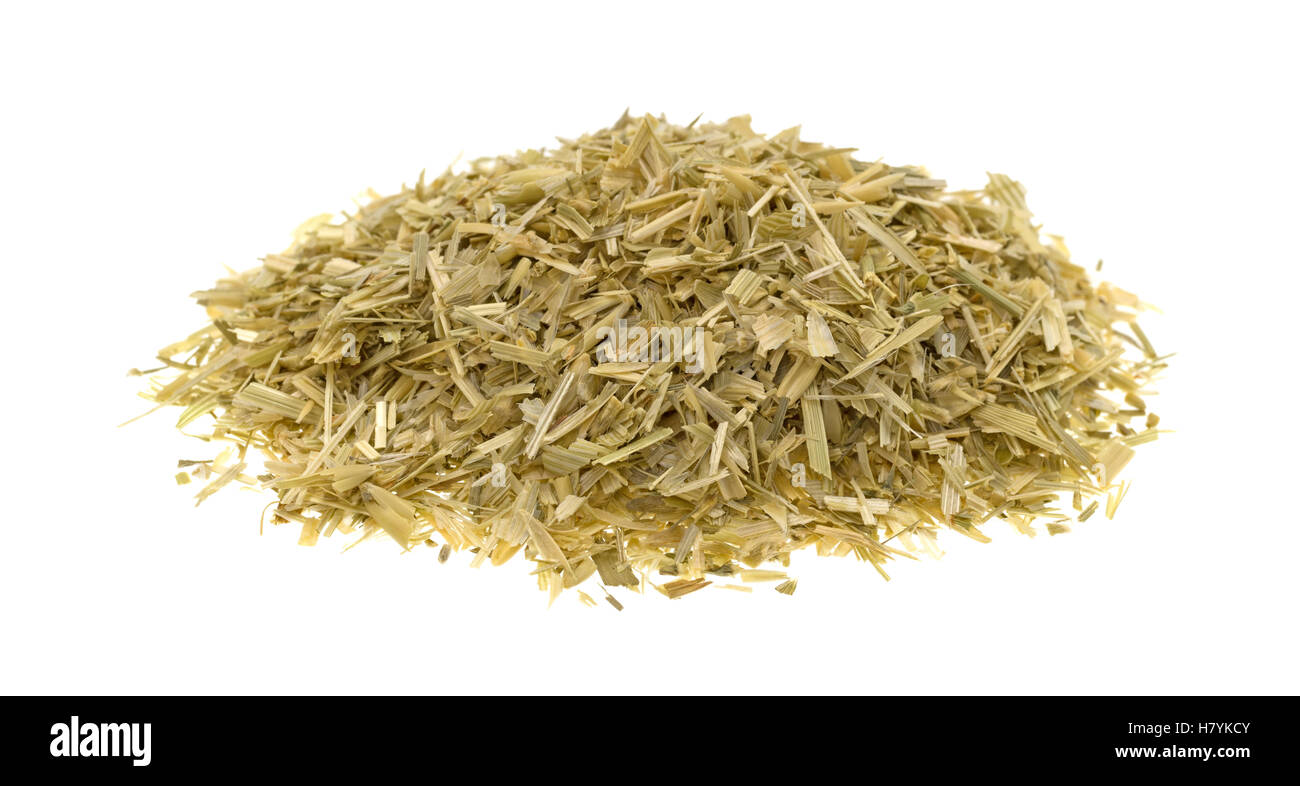 A small pile of oatstraw herb isolated on a white background. Stock Photo