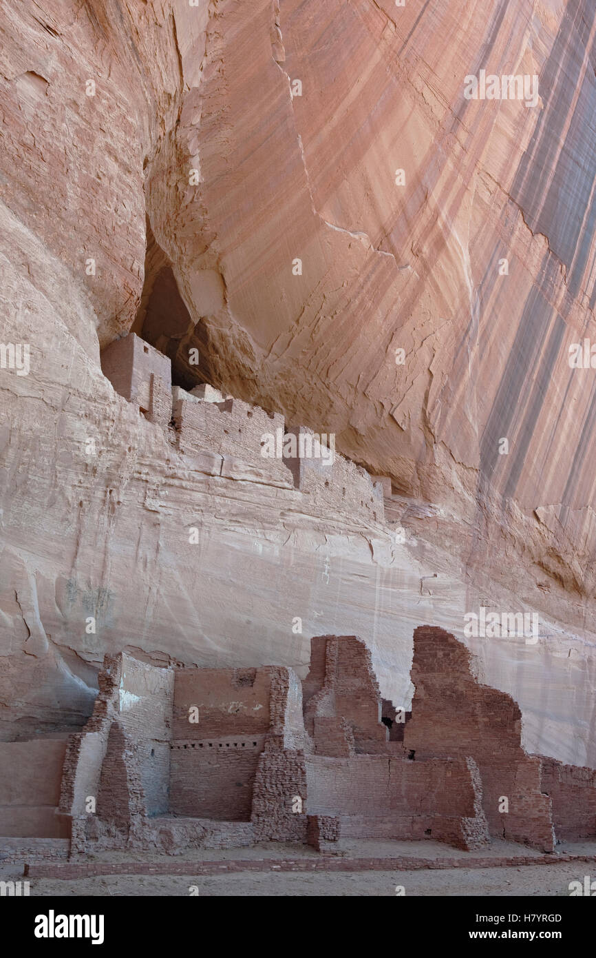 Pueblo or Anasazi Indian cliff dwellings built around 1060 AD, White ...