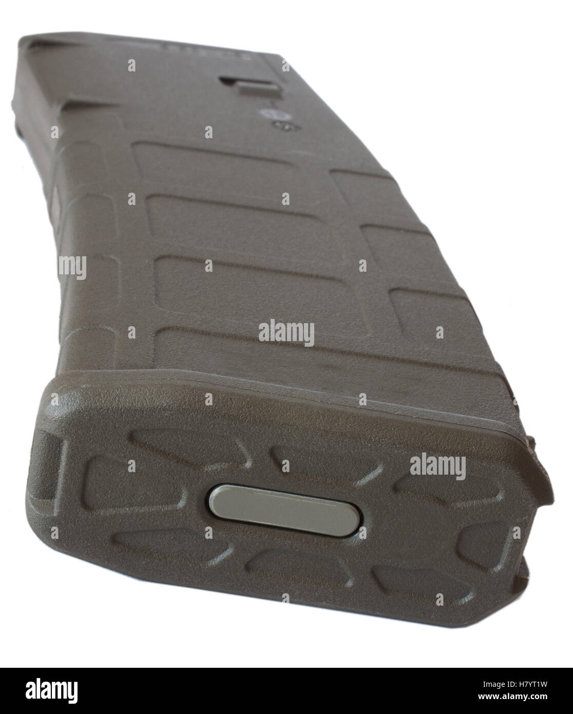 Floor plate on a high capacity polymer magazine for an assault rifle Stock Photo Alamy