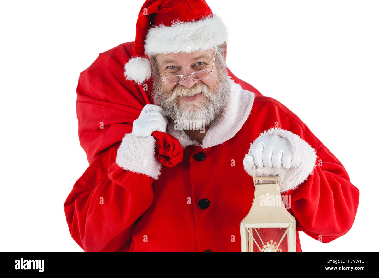 Santa claus holding lantern bag hi-res stock photography and images - Alamy