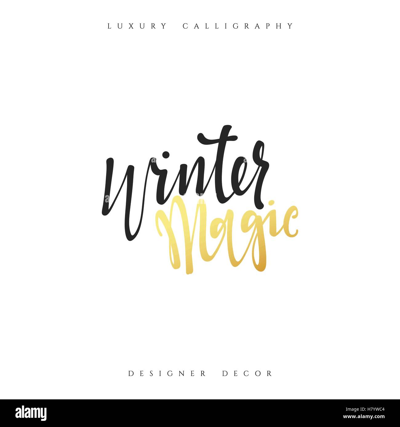 Winter Magic Lettering Winter magic lettering handmade calligraphy. Inscriptions for greeting ...