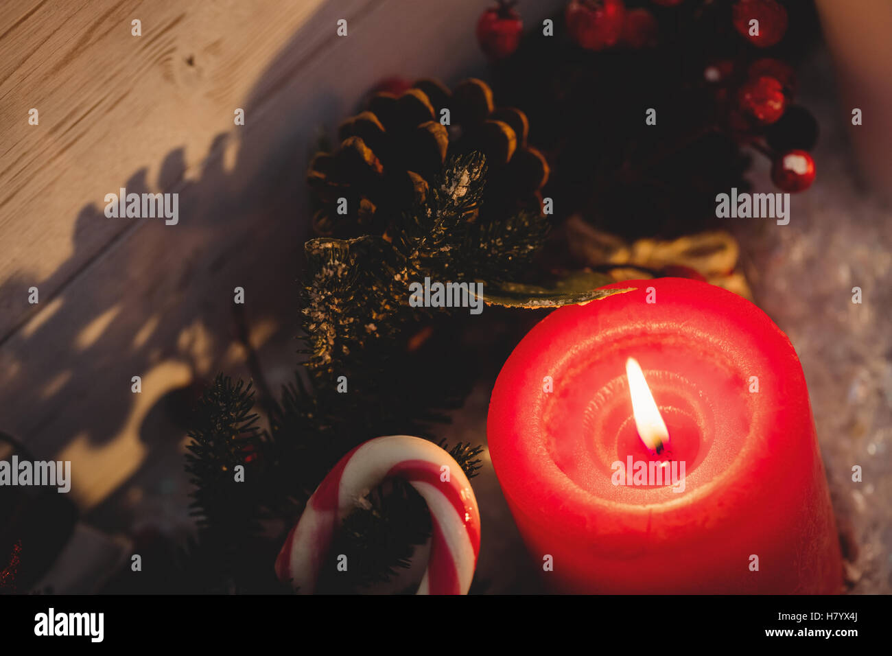 Closeup of candle burning Stock Photo Alamy