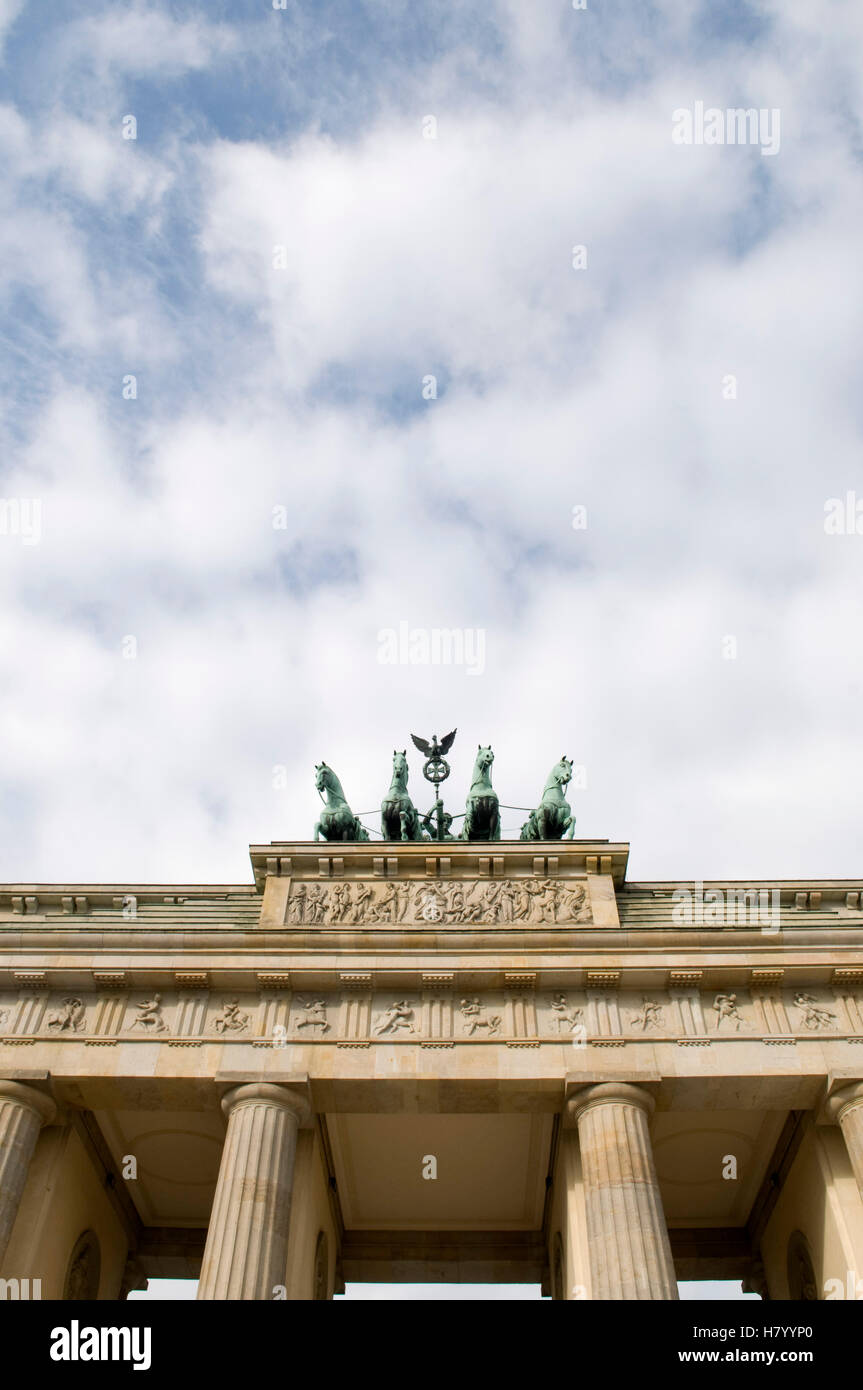 Quadriga on the Brandenburger Tor Brandenburg Gate, Berlin Stock Photo
