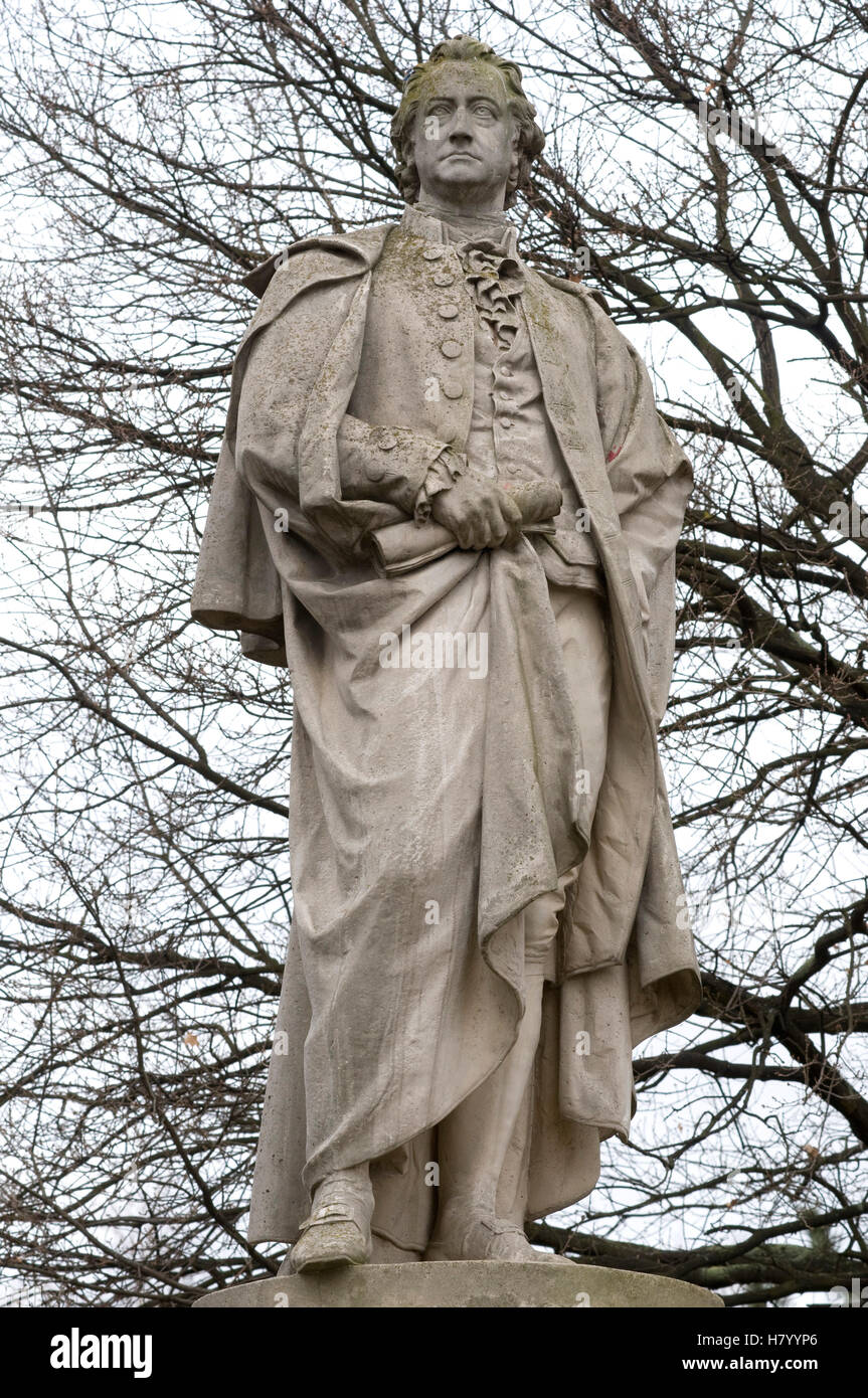 Johann Wolfgang von Goethe statue in the Tiergarten, Berlin Stock Photo