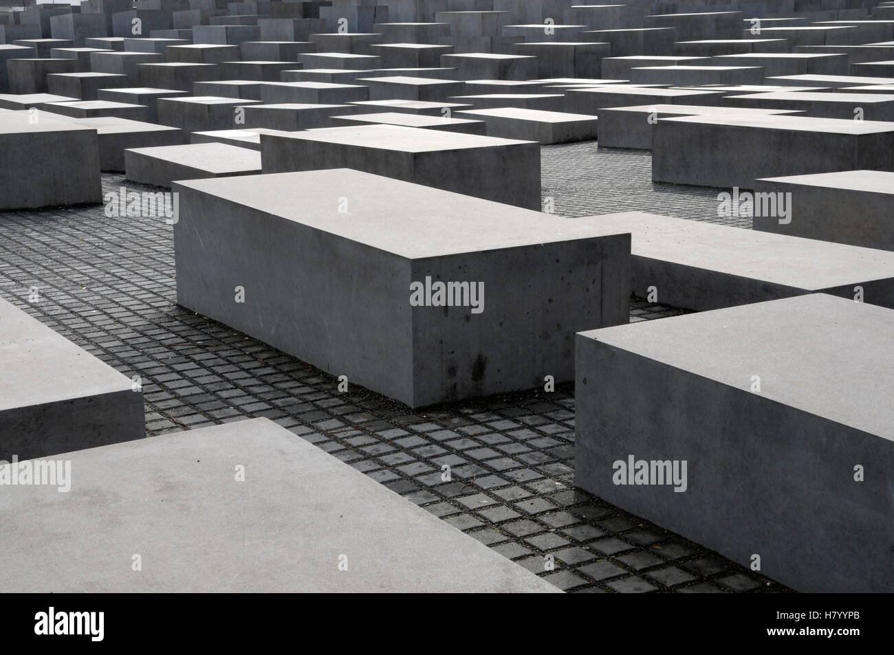 Holocaust Memorial for the murdered Jews of Europe, Field of Stelae, Berlin Stock Photo
