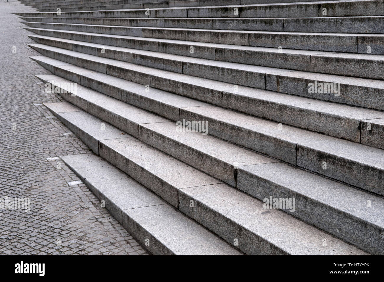 Stairs at the Reichstagsufer bank, Berlin Stock Photo
