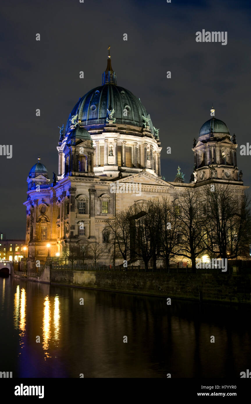 Berlin Cathedral on the shore of the Spree River, Berlin Stock Photo