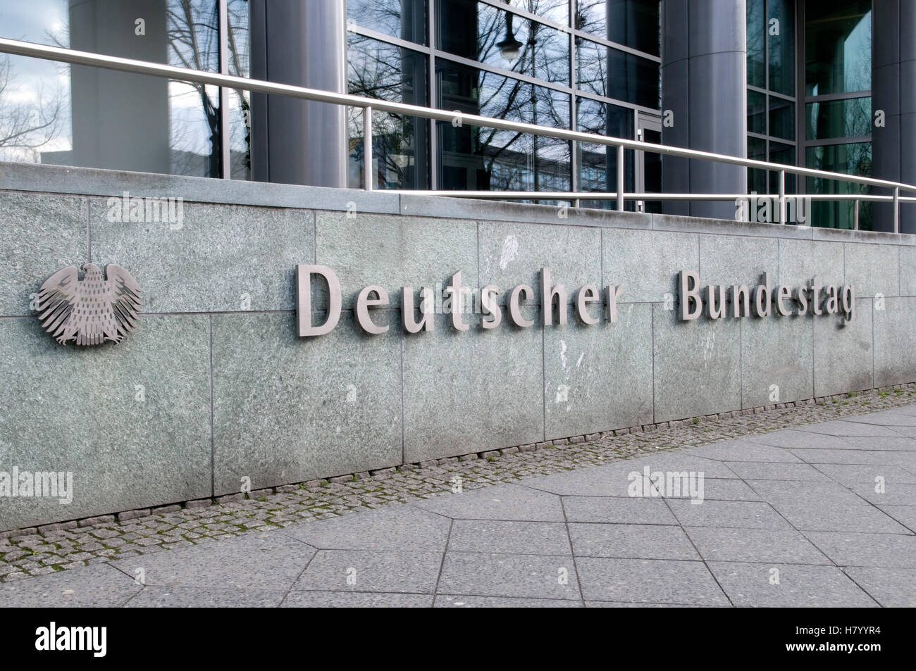 Lettering, Deutscher Bundestag, German Parliament, Berlin Stock Photo