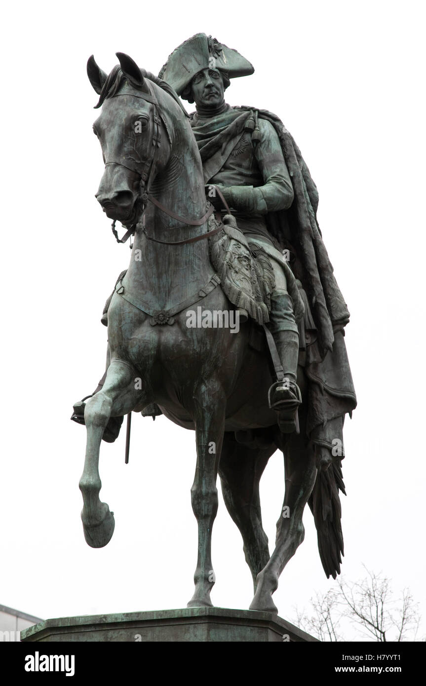 Equestrian statue of King Frederick the Great, Berlin Stock Photo