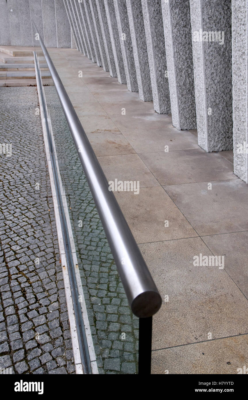 Railing and building facade in the embassy district, Berlin Stock Photo