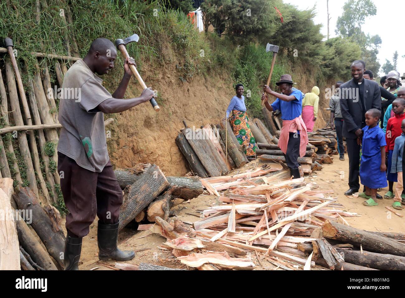 Chopping wood africa hi-res stock photography and images - Alamy