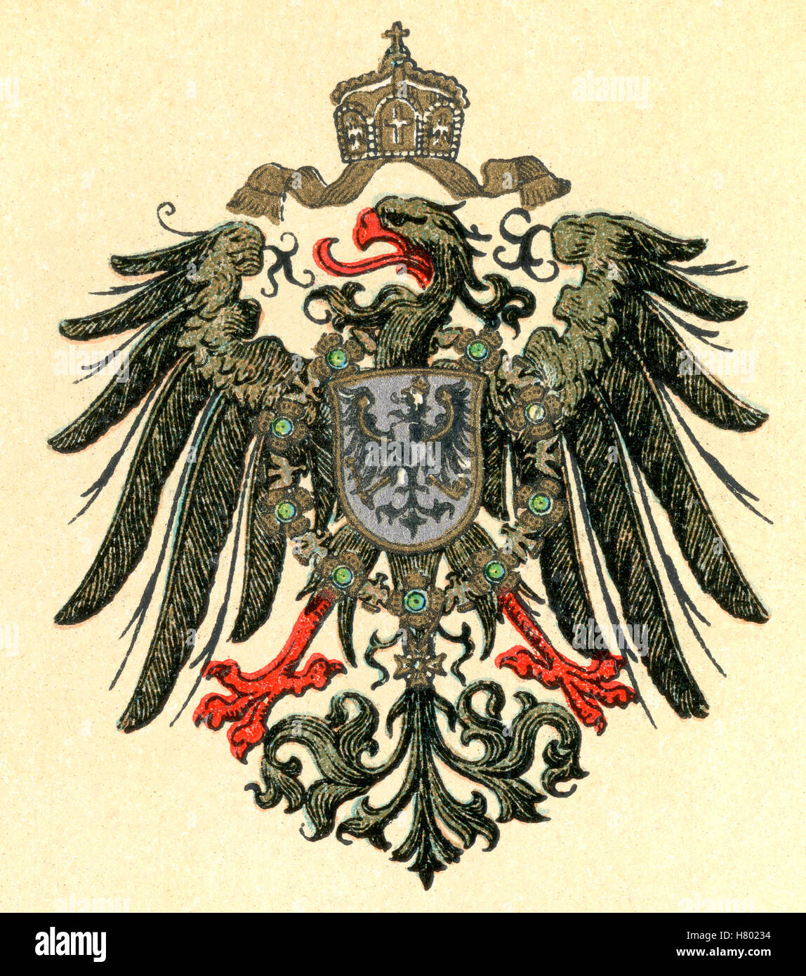 The coat of arms of the German Empire, 1889–1918, showing the Imperial  Eagle Stock Photo - Alamy