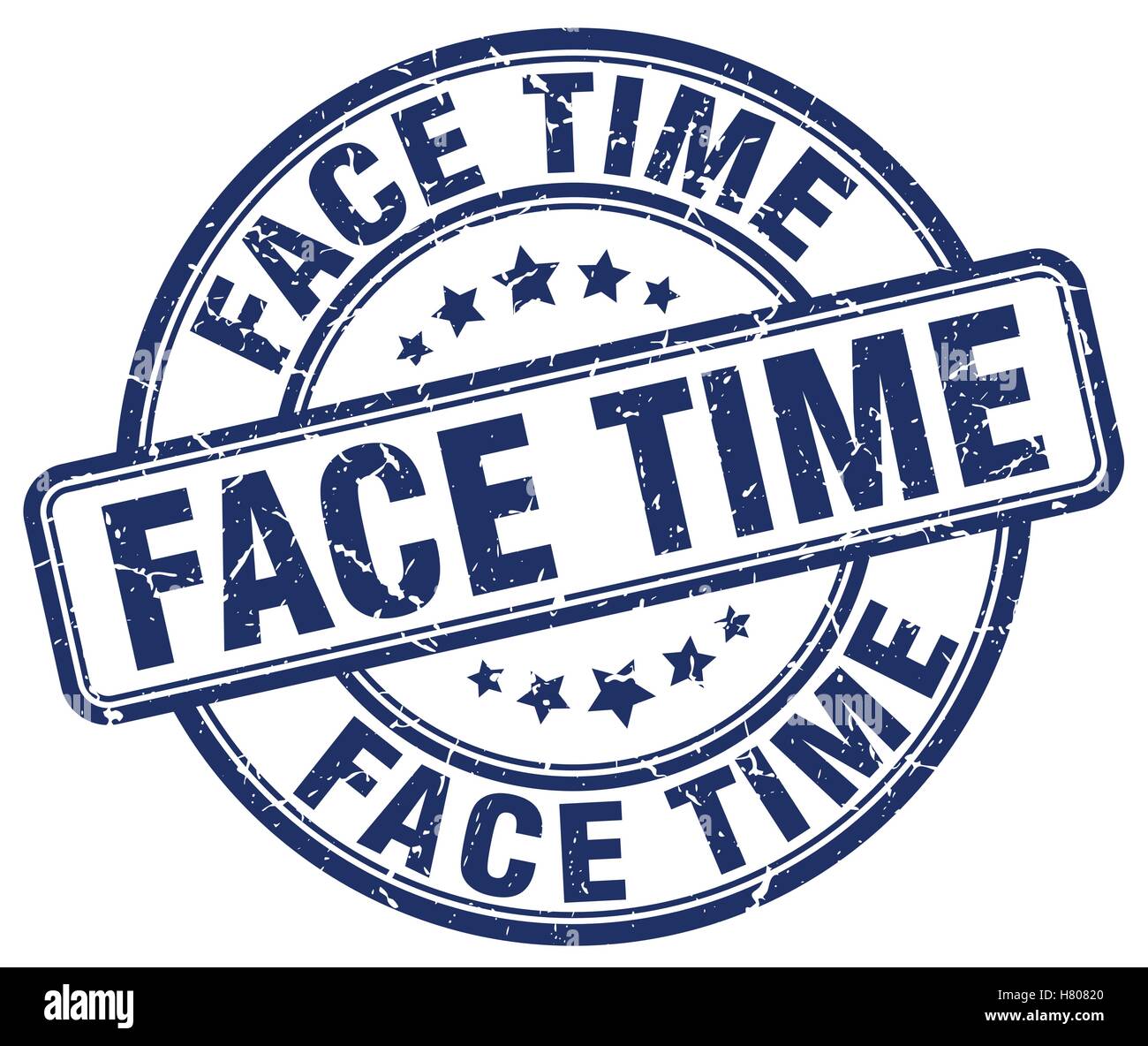 face time blue grunge stamp Stock Vector Image & Art - Alamy