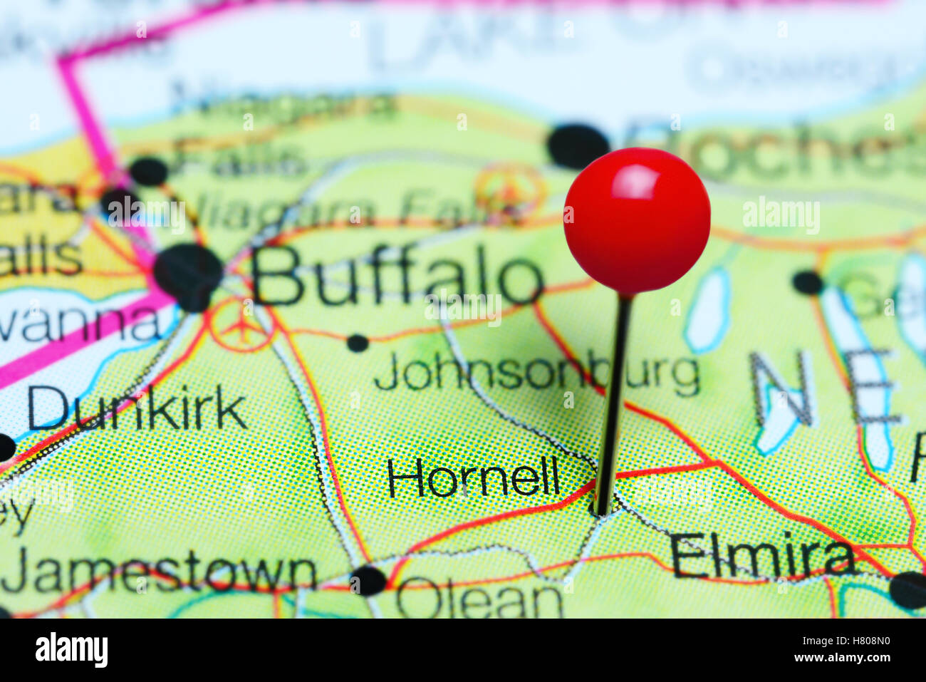 Hornell on a map hires stock photography and images Alamy