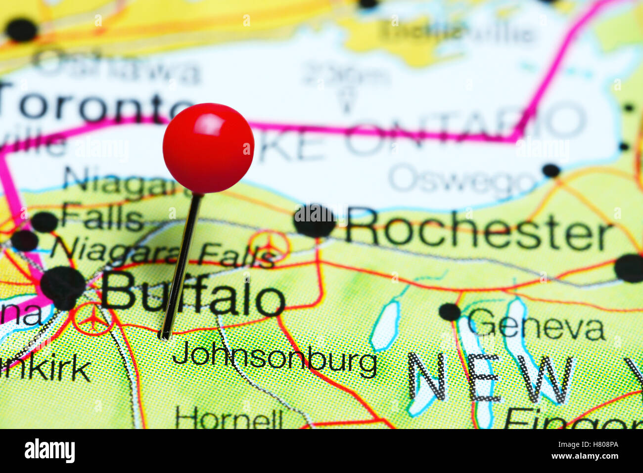 Johnsonburg on a map hires stock photography and images Alamy