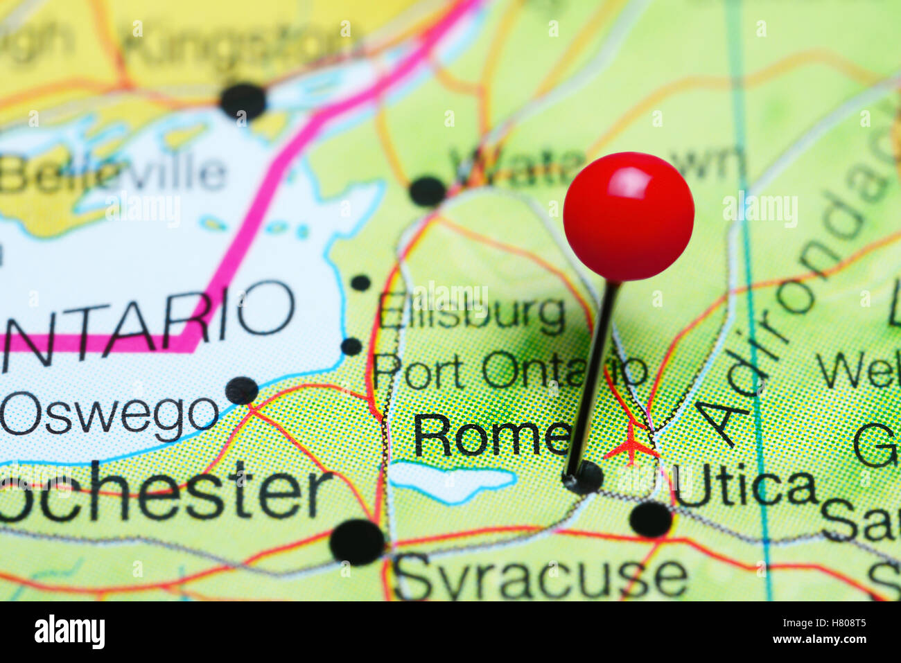 Rome new york on a map hires stock photography and images Alamy