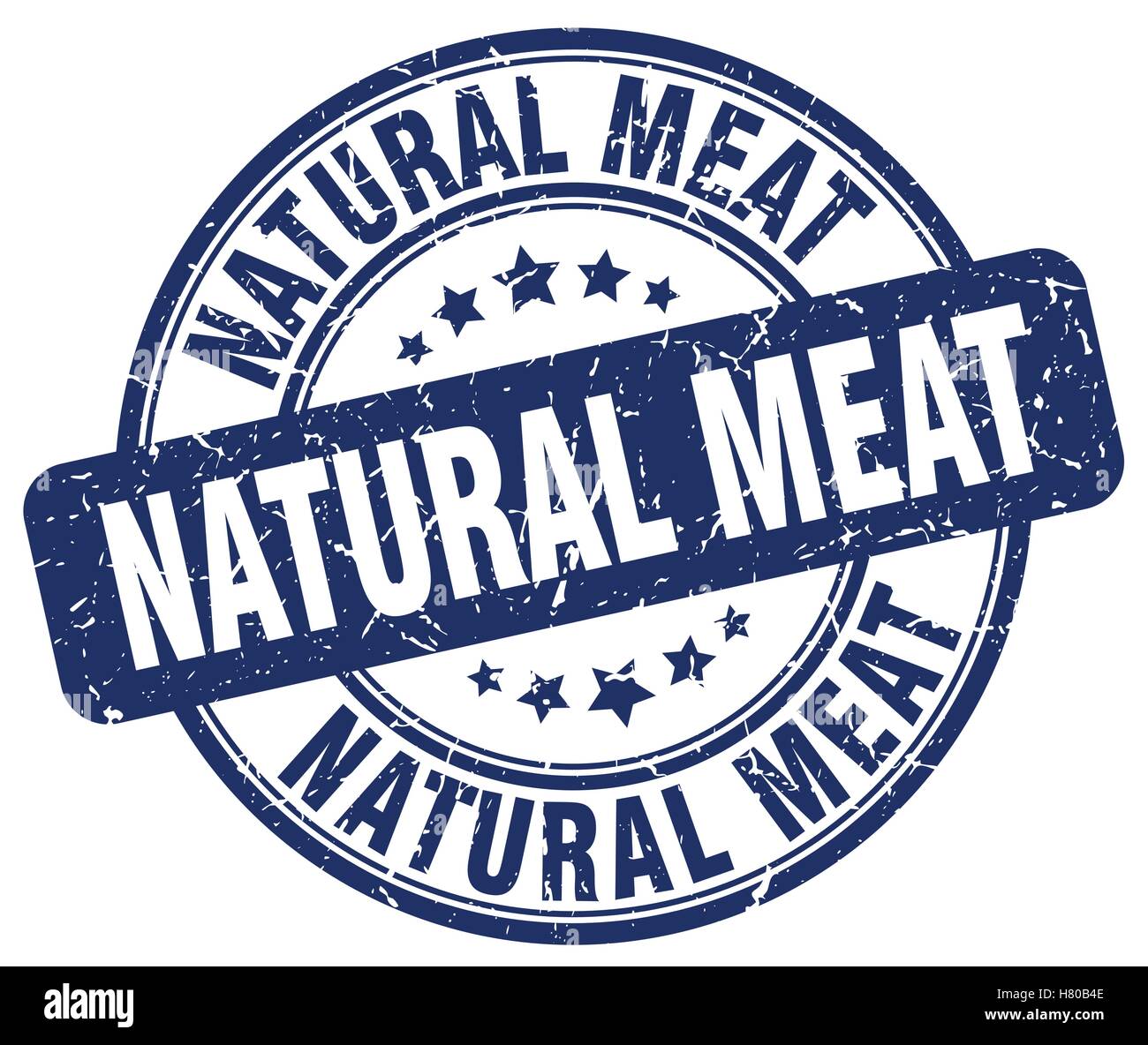 natural meat blue grunge stamp Stock Vector Image & Art - Alamy