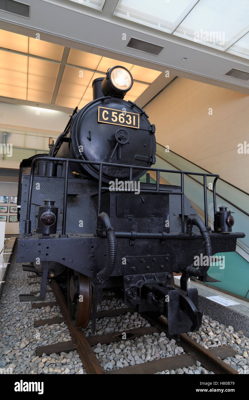 Locomotive, Yushukan Museum, Tokyo, Japan Stock Photo
