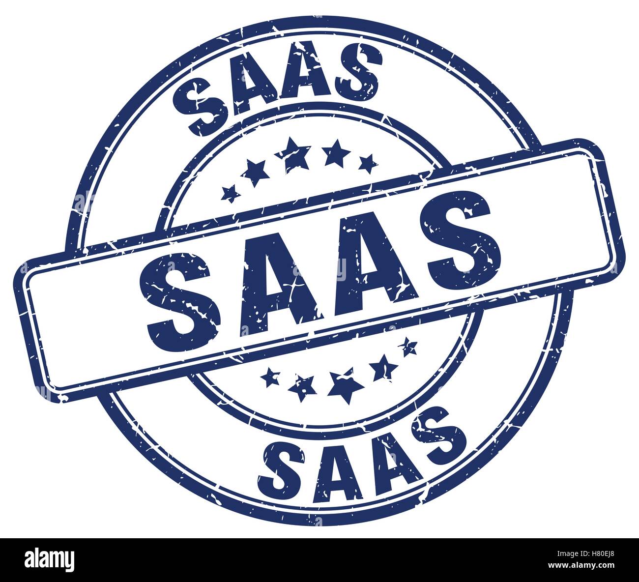 saas blue grunge stamp Stock Vector Image & Art - Alamy