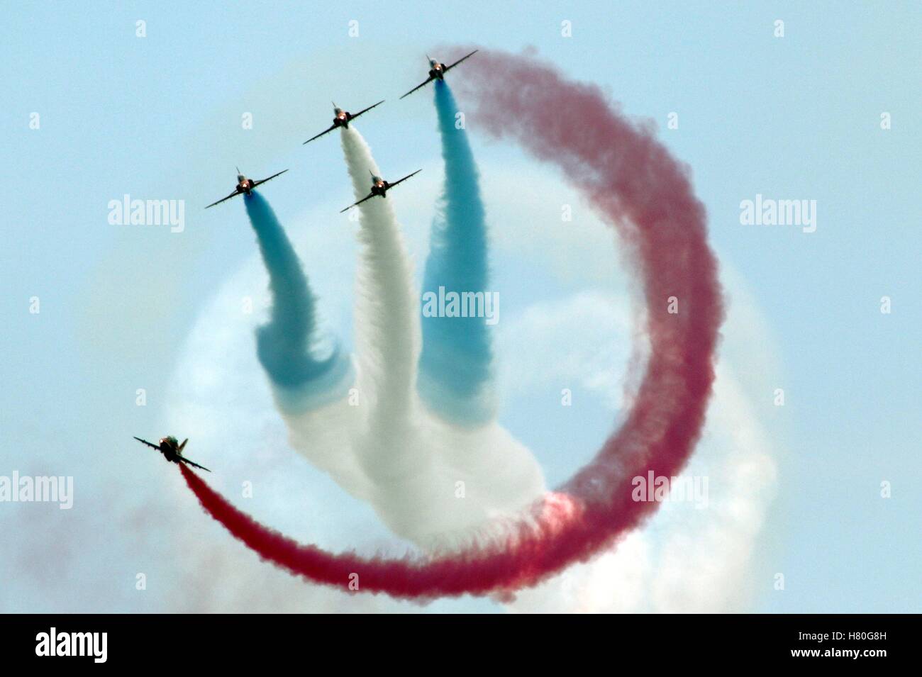 RAF Red Arrows Display - Armed Forces Day Cleethorpes June 2016 Stock Photo