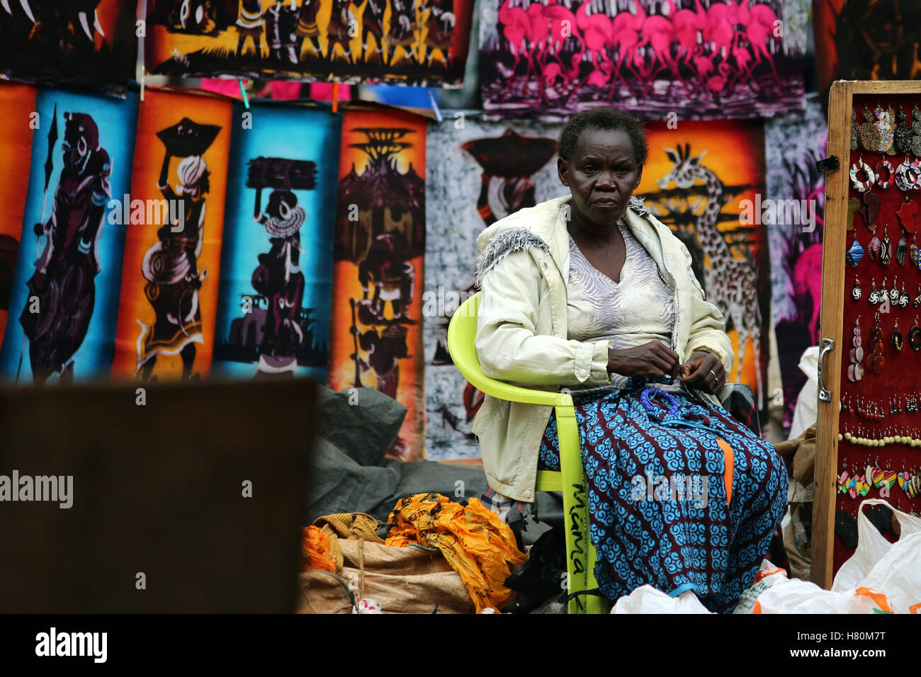 File:Masaai blankets at the Maasai market. Nairobi Kenya.jpg