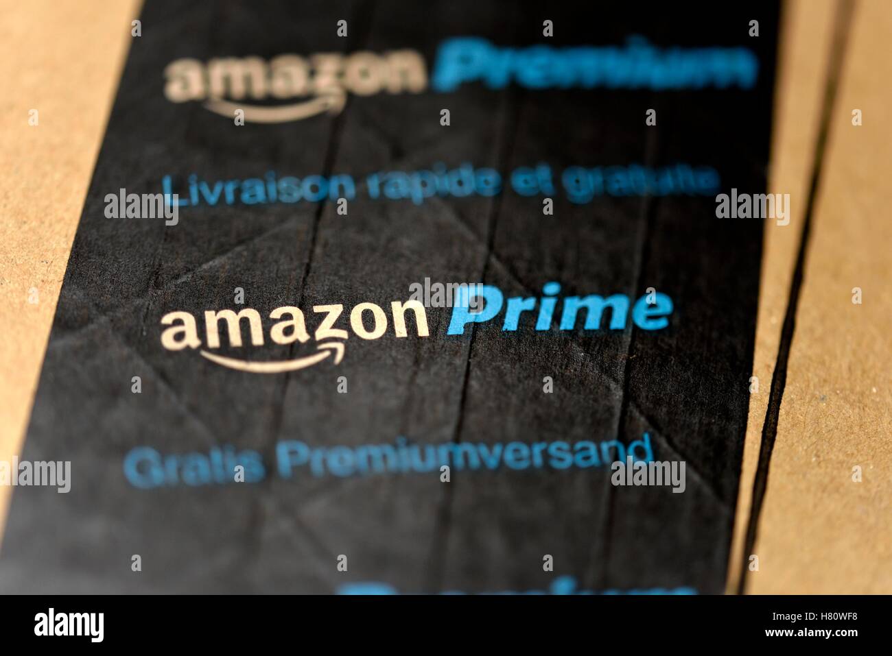 Amazon prime parcel tape Stock Photo - Alamy