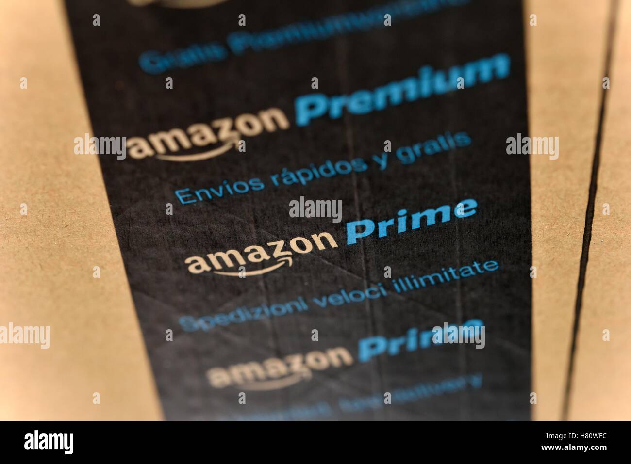 Amazon prime parcel tape Stock Photo Alamy