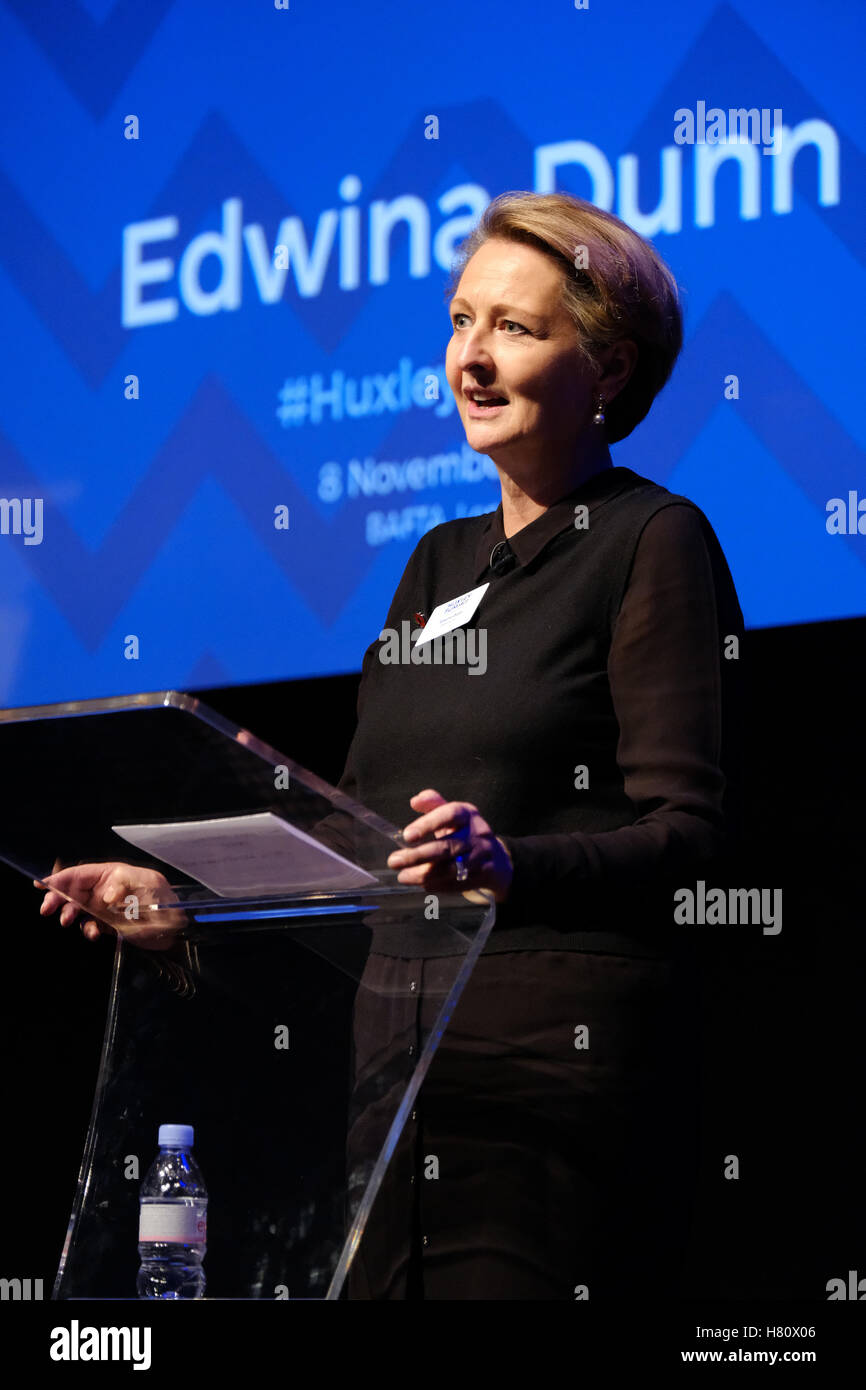 EDITORIAL USE ONLY Edwina Dunn speaking at the Huxley Summit, which is