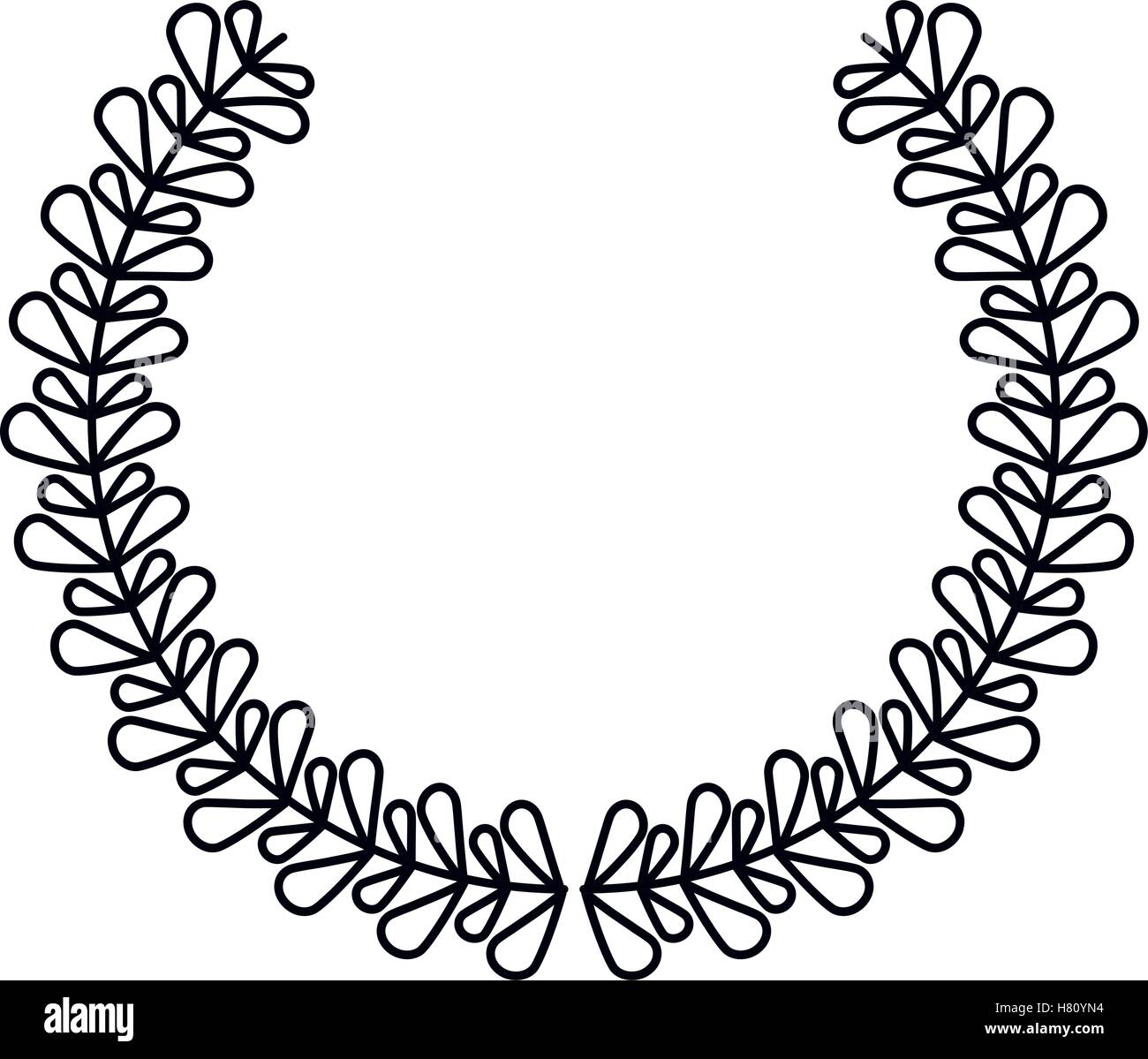 Isolated leaves wreath design Stock Vector Image & Art - Alamy
