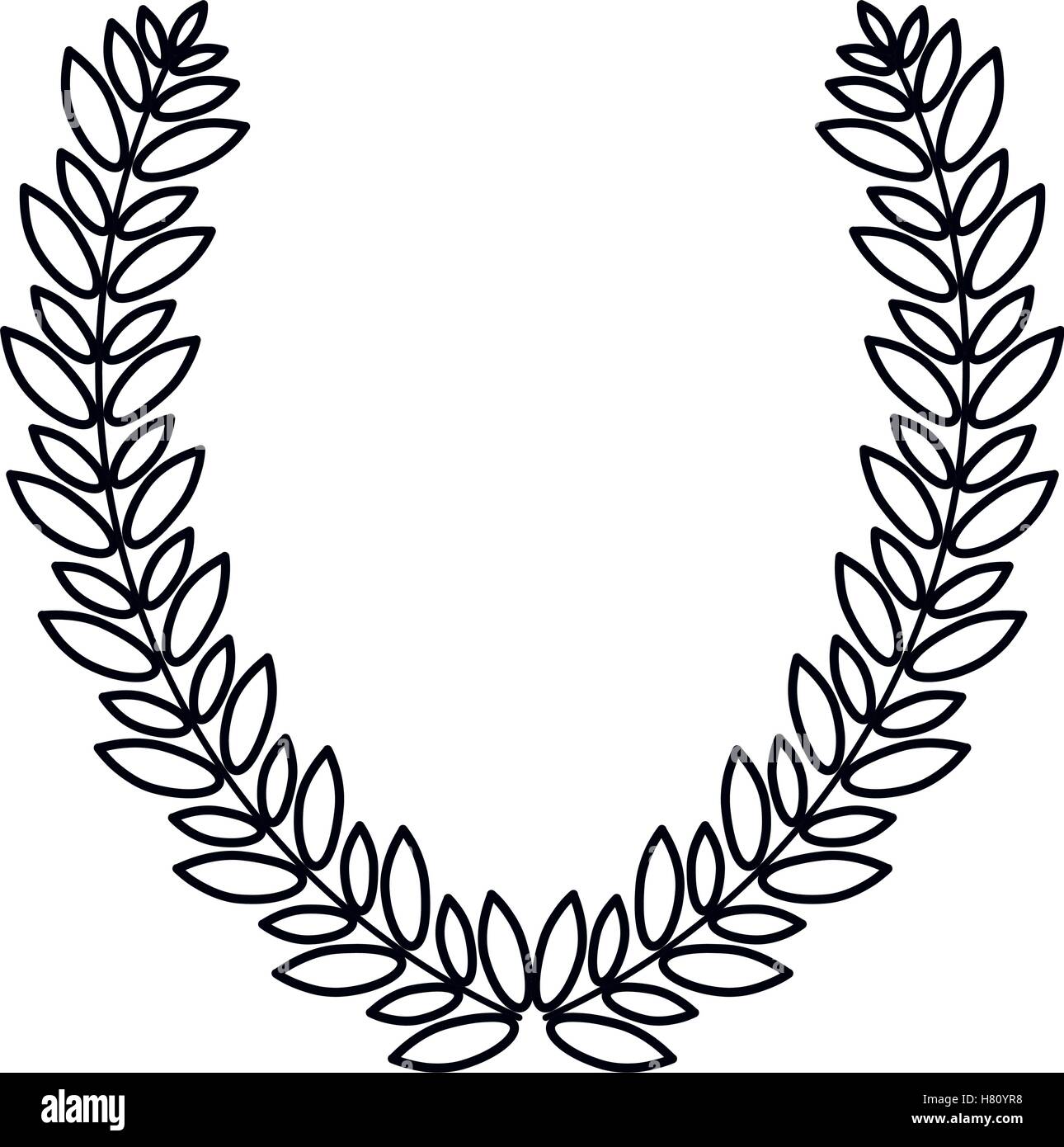 Isolated leaves wreath design Stock Vector Image & Art - Alamy