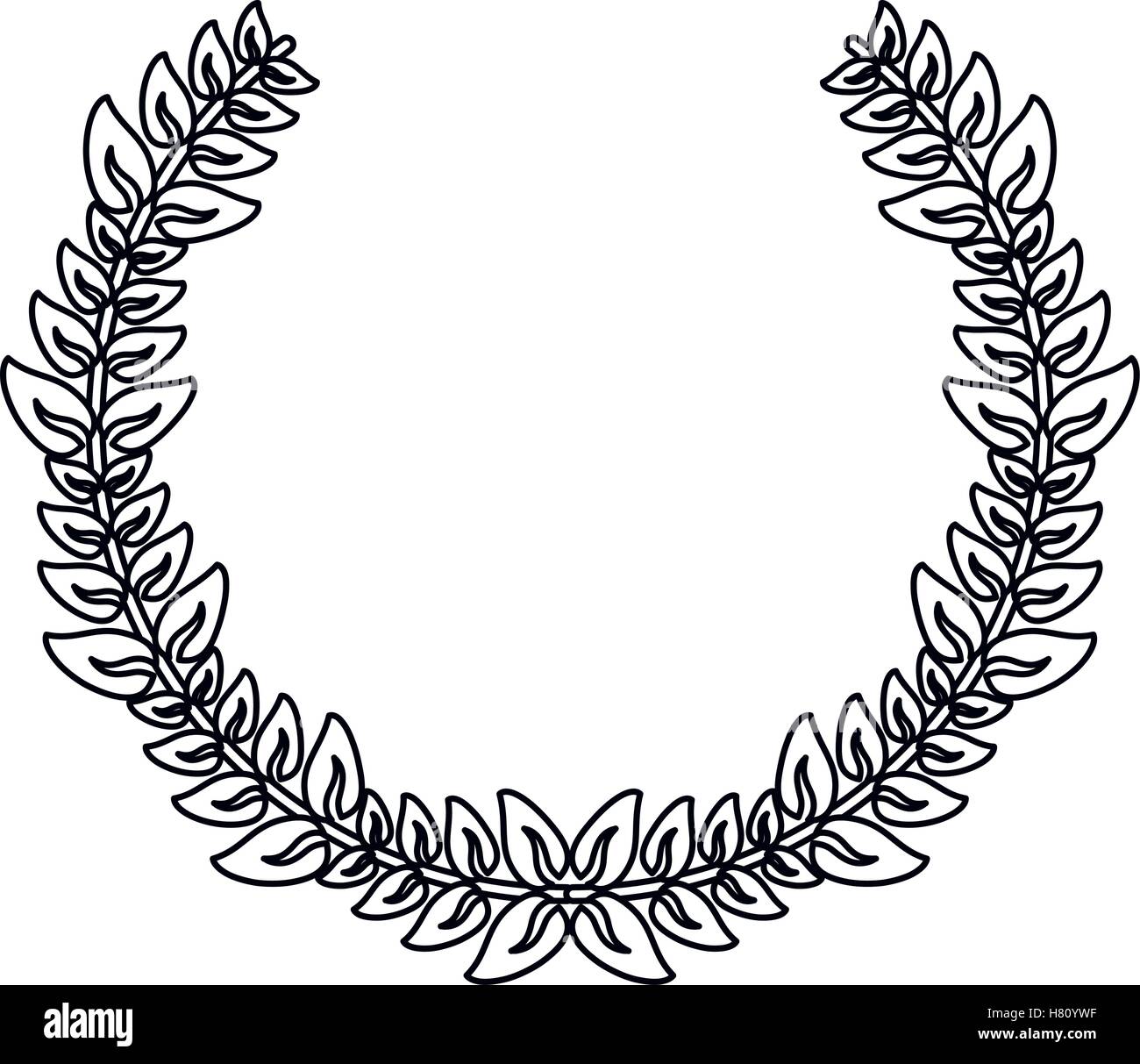 Isolated leaves wreath design Stock Vector Image & Art - Alamy
