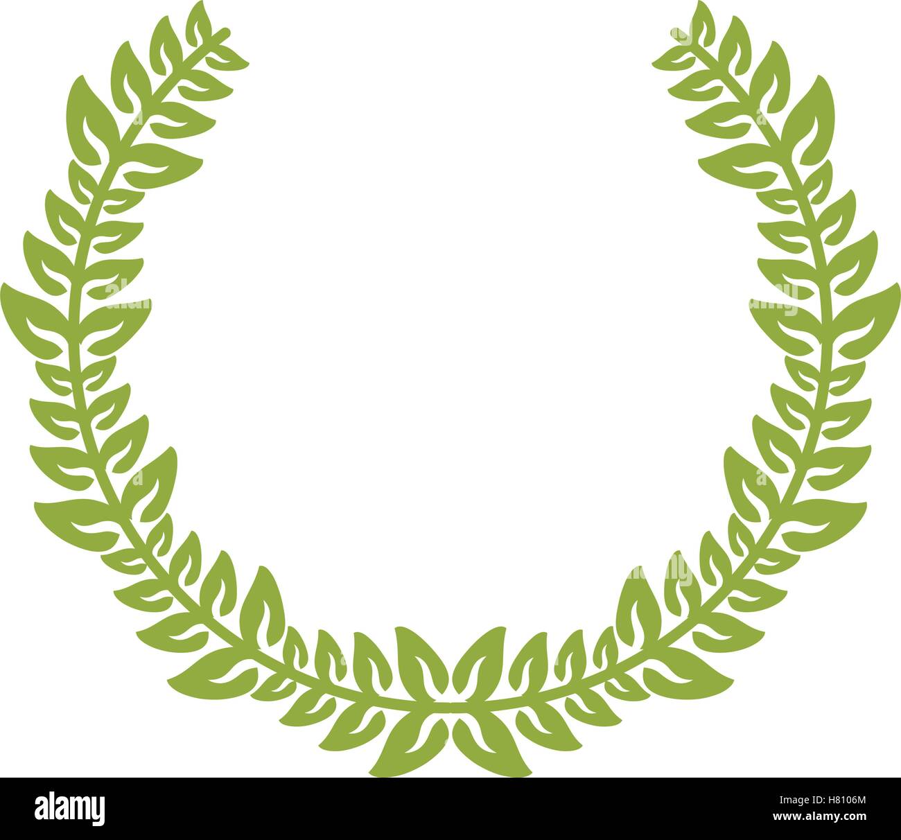 Isolated leaves wreath design Stock Vector Image & Art - Alamy